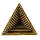 Triangular Pyramid Antique Golden Aluminium Cabinet Knob